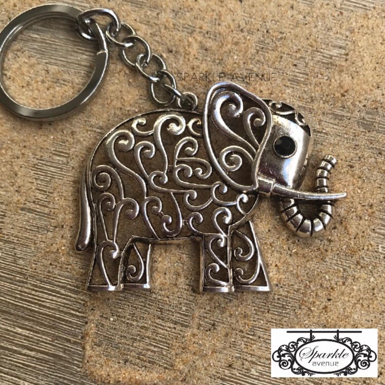 Elephant Keyring / Boho Elephant Key Ring/ Silver Elephant Etsy Australia