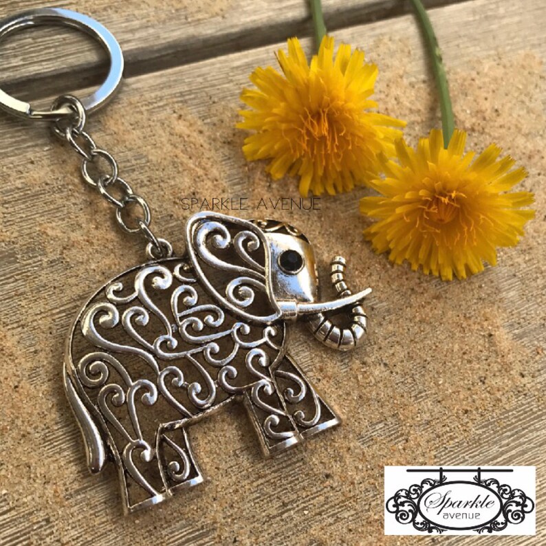 Elephant Keyring / Boho Elephant Key Ring/ Silver Elephant Etsy Australia
