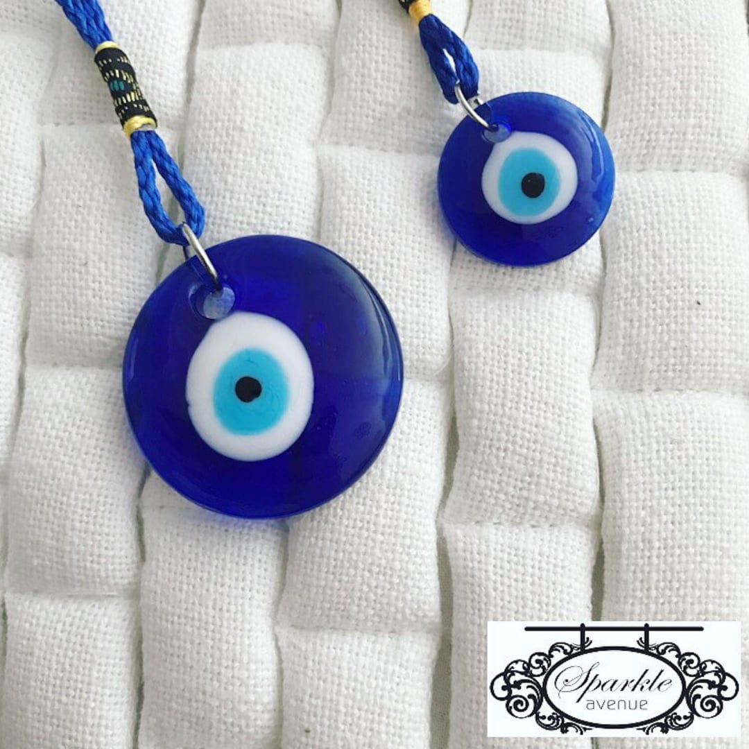 Portafortuna Turco Nazar Boncugu In Vetro Fatto A Mano – Amuleto Malocchio Blu Per Casa – Decorazione Murale 11 Cm