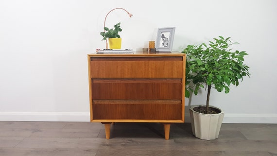 Chest Of Drawers By Meredew 1960s Refinished Vintage Etsy