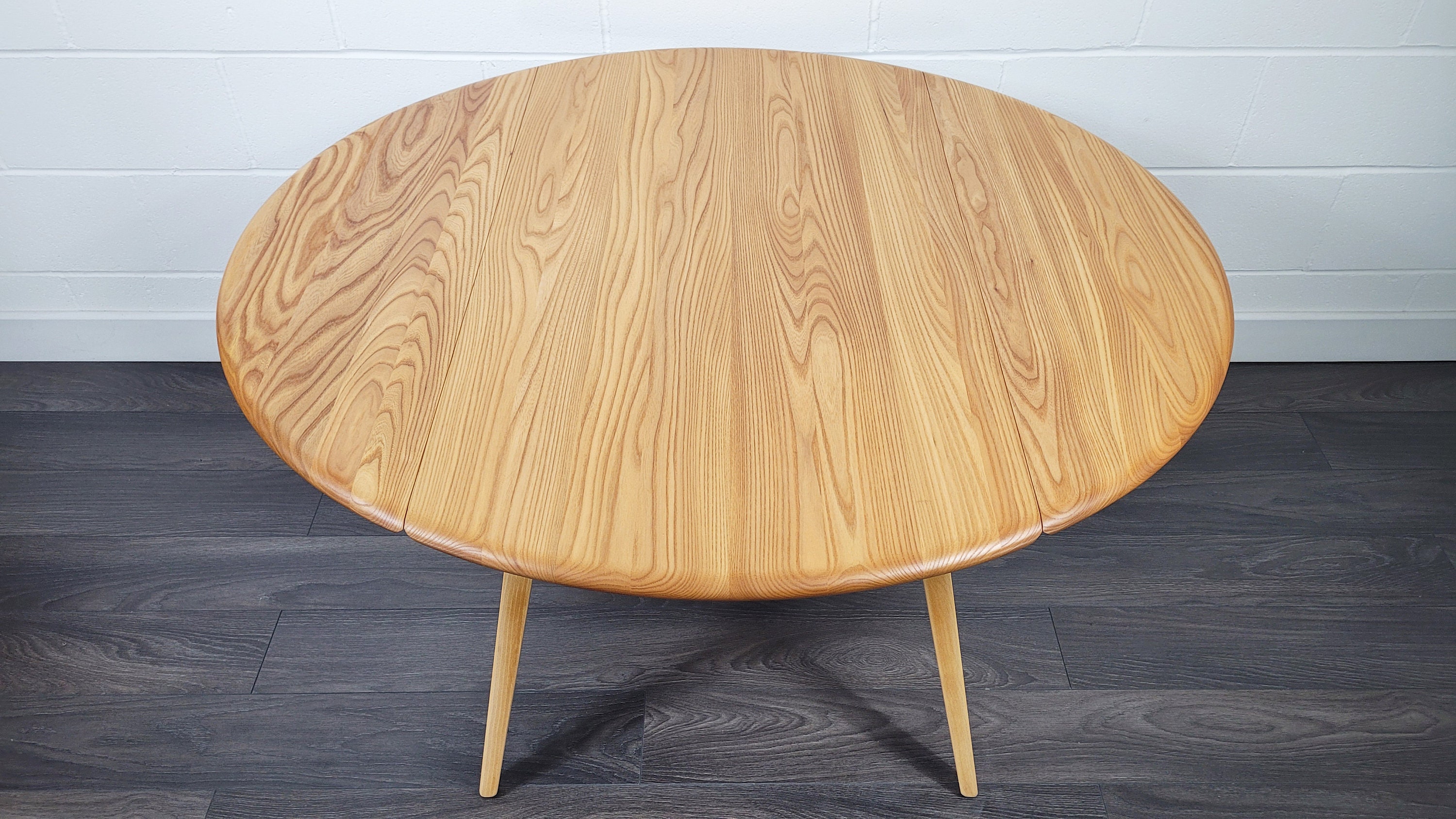 Ercol Round Drop Leaf Dining Table 1990s No.13 Refinished Etsy