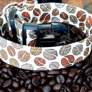 The  Puppuccino - Coffee Lover Dog Collar -  Coffee Bean Dog Collar - Bow Tie Sold Separately