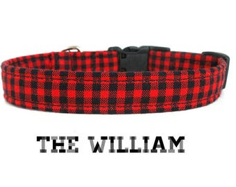 The William - Buffalo Plaid Winter Dog Collar - Bow Tie Sold Separately