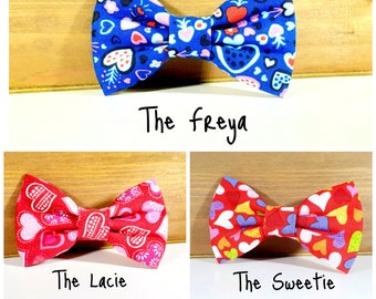 Valentine Pet Bow Tie, Dog Bow Tie, Cat Bow Tie, Pet Collar Accessory