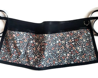 The Chloe Pooch Pouch - Floral Cotton Dog Training Apron and Treat Pouch - Teacher Apron - Golf Apron