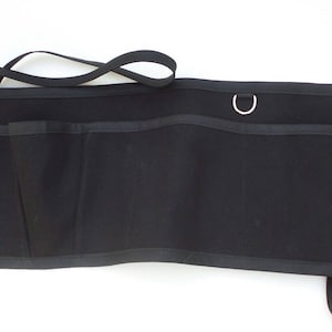 Black Tie Black Pooch Pouch - Black Canvas Dog Training Apron and Treat Pouch - Teacher Apron - Golf Apron