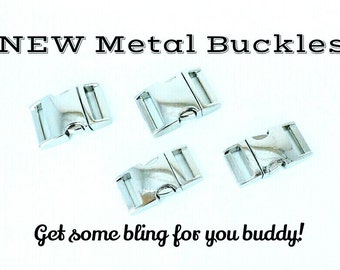 Metal Buckle Upgrade - Silver Pet Buckle - Buckle Bling for Collars