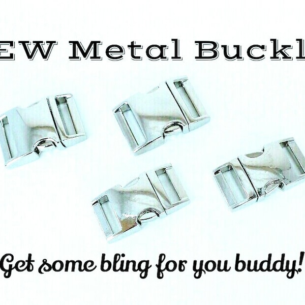 Metal Buckle Upgrade - Silver Pet Buckle - Buckle Bling for Collars