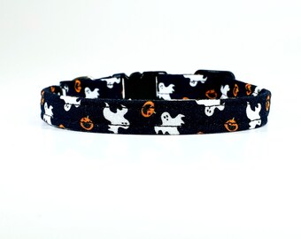 Halloween Cat Collar - The Boo - Ghost Cat Collar - Fall Collar for Cat - Breakaway Collar