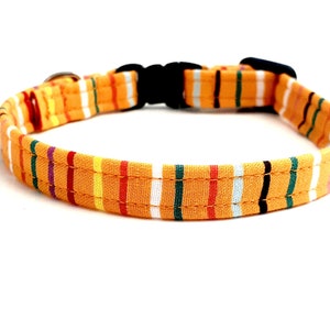 Cat Collar - The Zach - Striped Cat Collar - Charm Cat Collar - Feline Collar - Breakaway Collar - Safety Cat Collar
