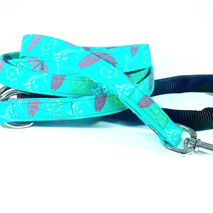 Dog Leash - The Honu - Hawaiian Dog Leash - Turtle Dog Leash - Dolphin Dog Leash - Comfort Handle Dog Leash - Traffic Handle