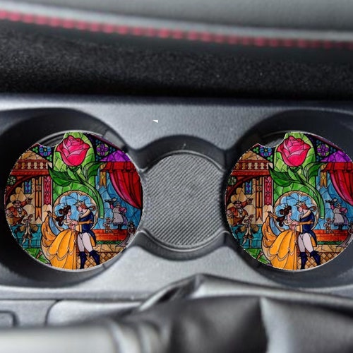 Disney Themed Car Coasters Set 30 Etsy