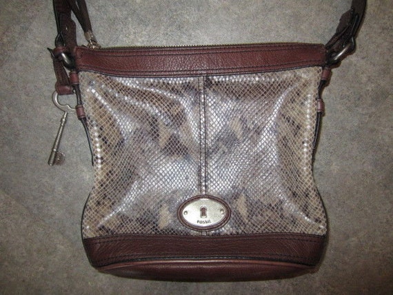 fossil snakeskin purse
