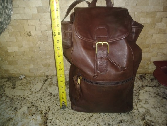 X Large~vintage Coach 0519 Leather Dark Brown BACKPACK Purse