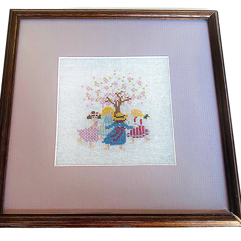 Cross Stitch finished picturedancing girls embroidery decor