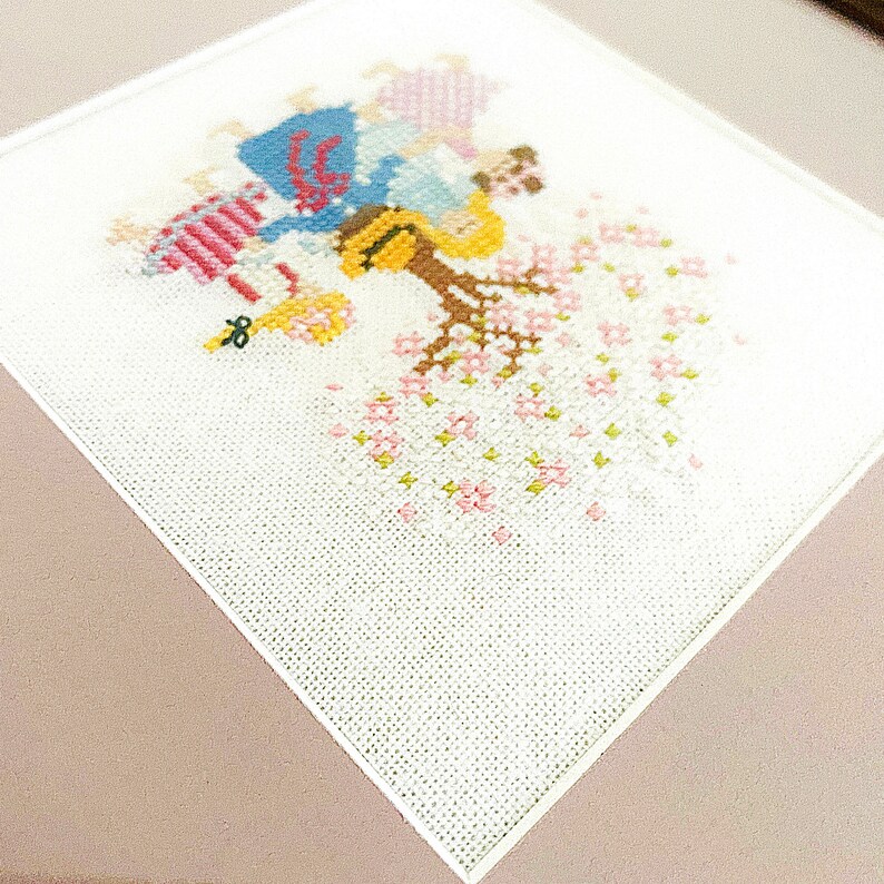 Cross Stitch finished picturedancing girls embroidery decor