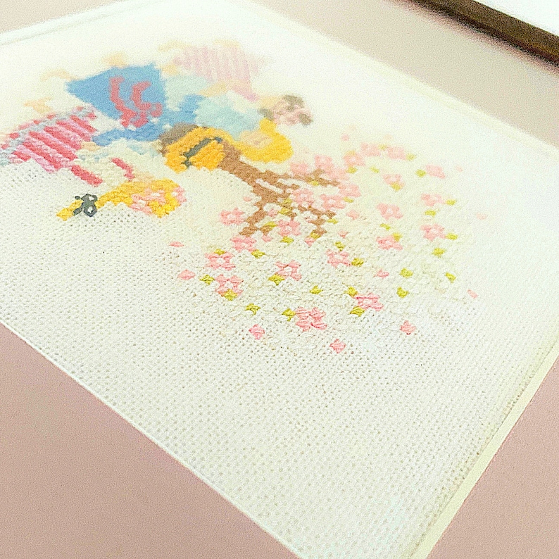 Cross Stitch finished picturedancing girls embroidery decor