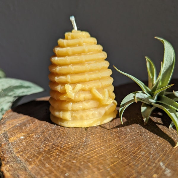 Bee Skep Beeswax Candle