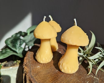 Toadstool Mushroom Beeswax Candle