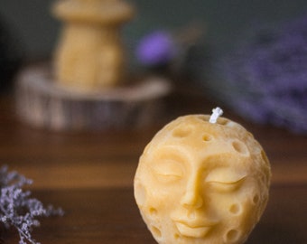 Lady of the Moon Beeswax Candle
