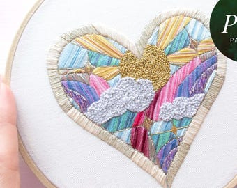 Lover Stained Glass Embroidery Pattern