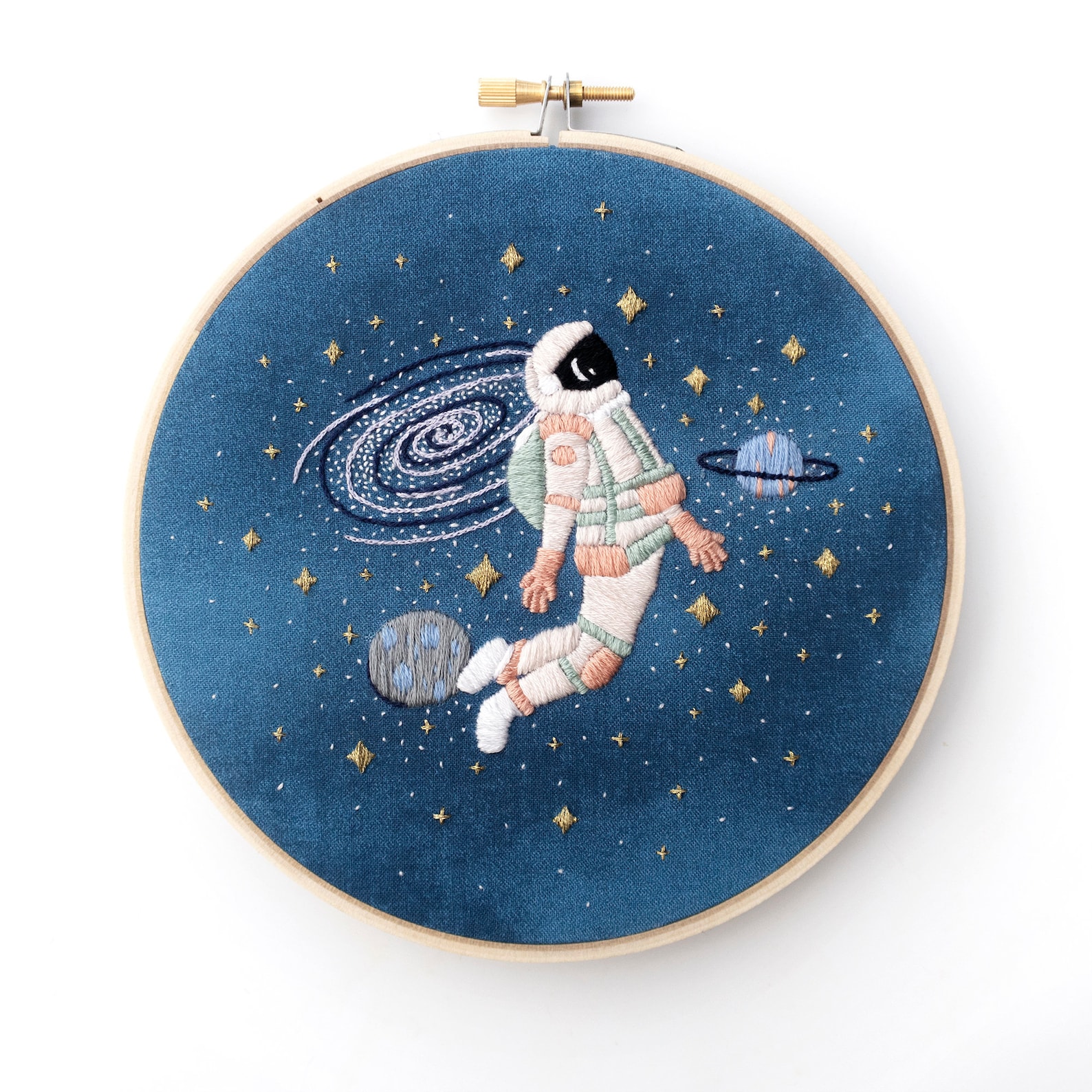 Astronaut Outer Space Embroidery Pattern Space Embroidery Etsy