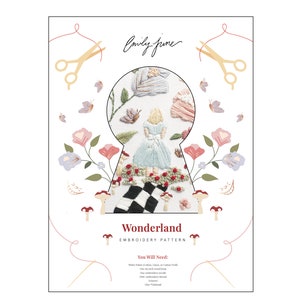 Alice in Wonderland Embroidery Pattern image 4