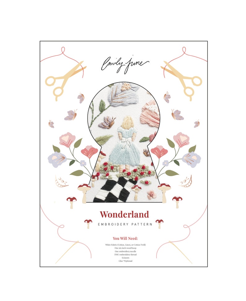 Alice in Wonderland Embroidery Pattern image 4