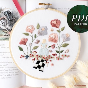 Alice in Wonderland Embroidery Pattern image 1