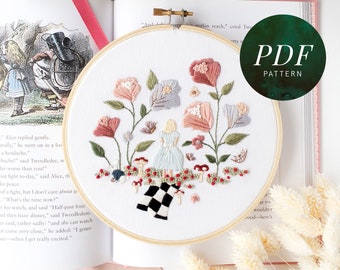 Alice in Wonderland Embroidery Pattern