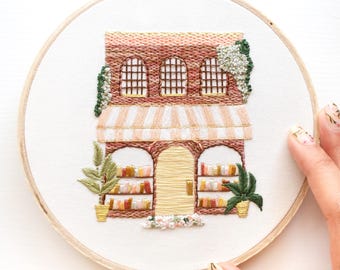Bookshop Embroidery Kit | Book Lover Embroidery