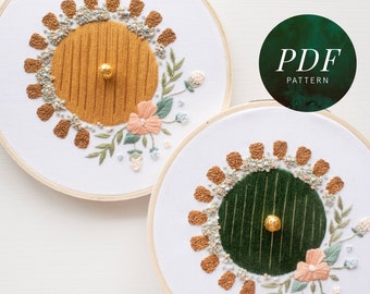 Hobbit Hole Bag End Embroidery Pattern