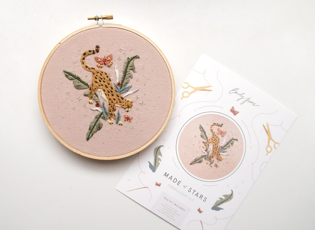 Made of Stars Cheetah Jungle Embroidery Kit – Emily June