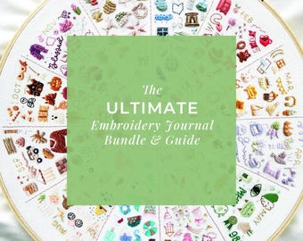 Embroidery Journal Pattern Bundle: 12 Months of Designs (PDF)