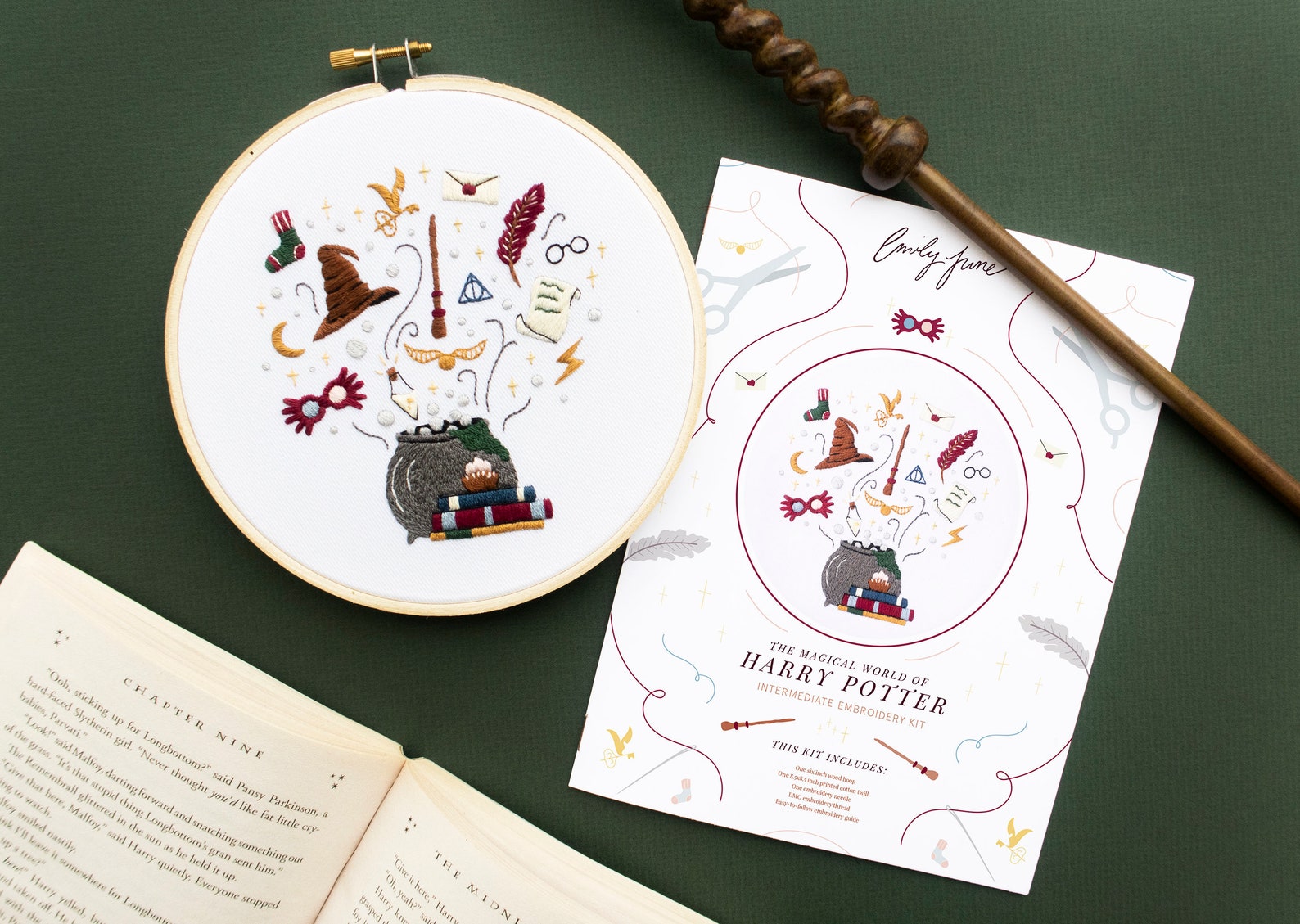 Harry Potter Embroidery Art Kit Hogwarts Embroidery Kit Etsy