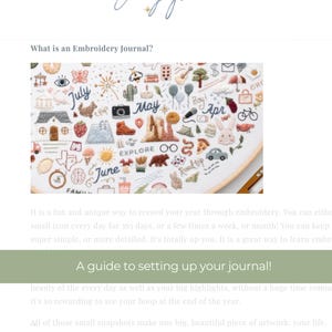 Embroidery Journal Pattern Bundle: 12 Months of Designs (PDF) image 3