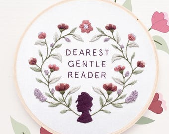 Bridgerton Embroidery Kit | Dearest Gentle Reader Embroidery Kit