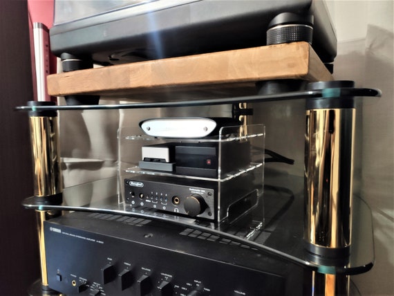 Mini Hifi Stand / Rack Clear Acrylic 