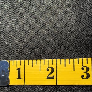 Black Checkerboard Jacquard Lining Fabric / Sold By The Yard Ships From USA \ Dark Retro 1950 Material 70s Movie Upholstery Geometric Jester image 6