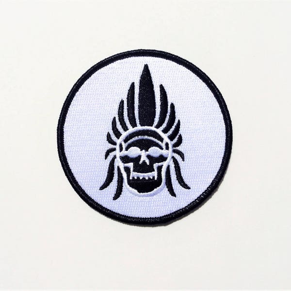 Voodoo Headdress Embroidered Patch / Ships From USA \ Chief Native American Skull The Shining Biker Gift Under 15 Dollars Custom Available