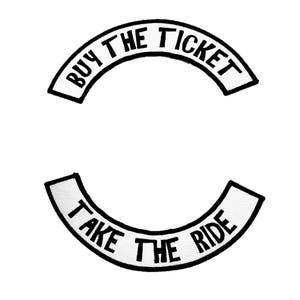 Kup bilet Take The Ride Fusible Patch / Wysyłka z USA \ Rocker Punk Hunter S Thompson Strach i odraza Gonzo Ralph Steadman Art Rango