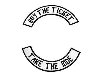 Buy The Ticket Take The Ride Fusible Patch / Ships From USA \ Rocker Punk Hunter S Thompson Fear And Loathing Gonzo Ralph Steadman Art Rango