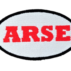 Remendo bordado de bunda / Navios dos EUA \ Inglês Britânico Profano Insulto Fusível Bicicleta Escócia Gíria Punk Mod Presente engraçado para menos de 10 dólares