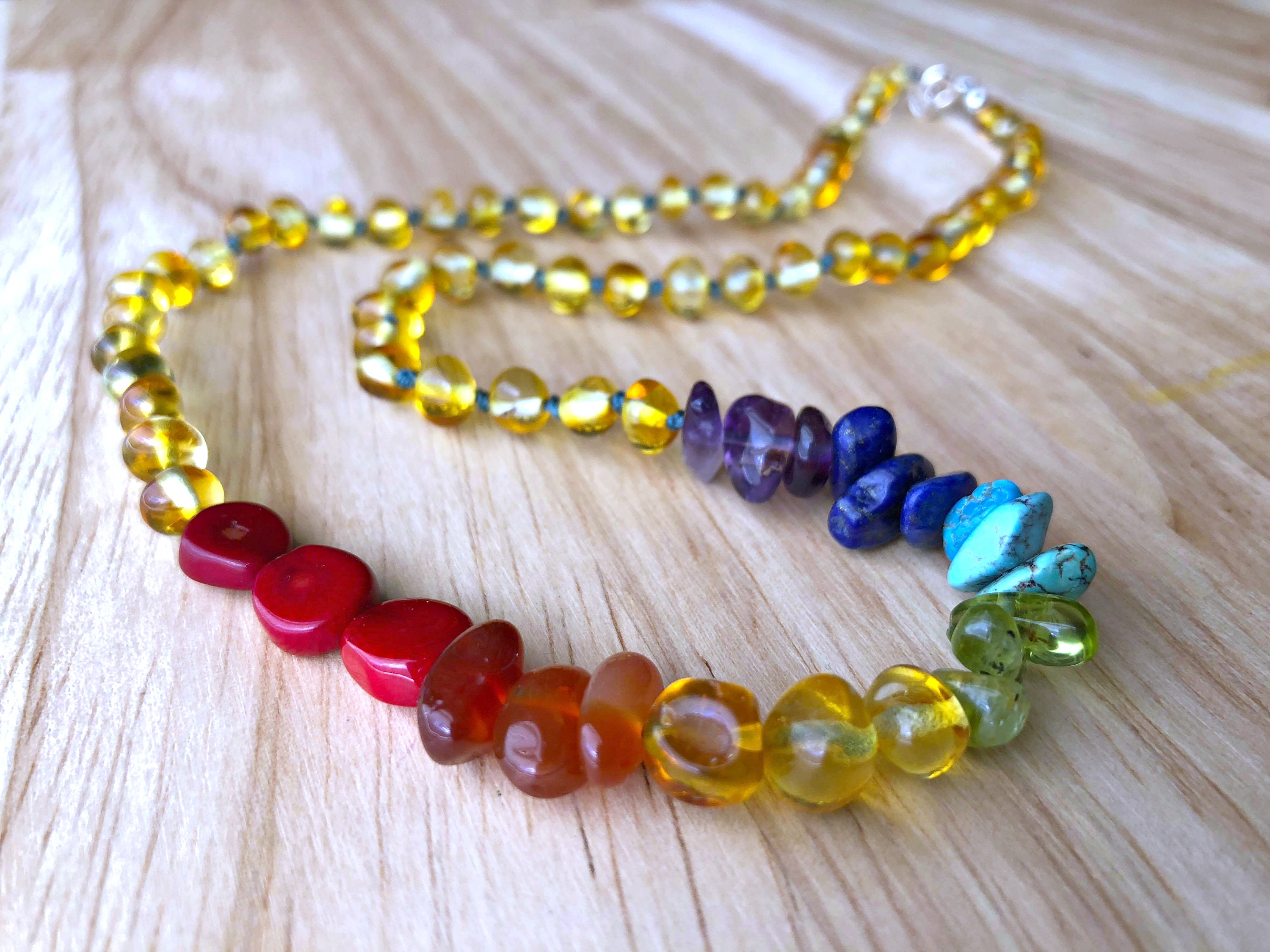 Adult Rainbow Amber Necklace Baltic Amber Custom Amber Etsy