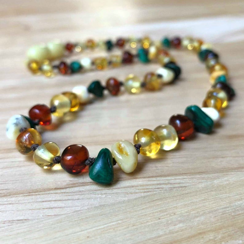 etsy amber teething necklace