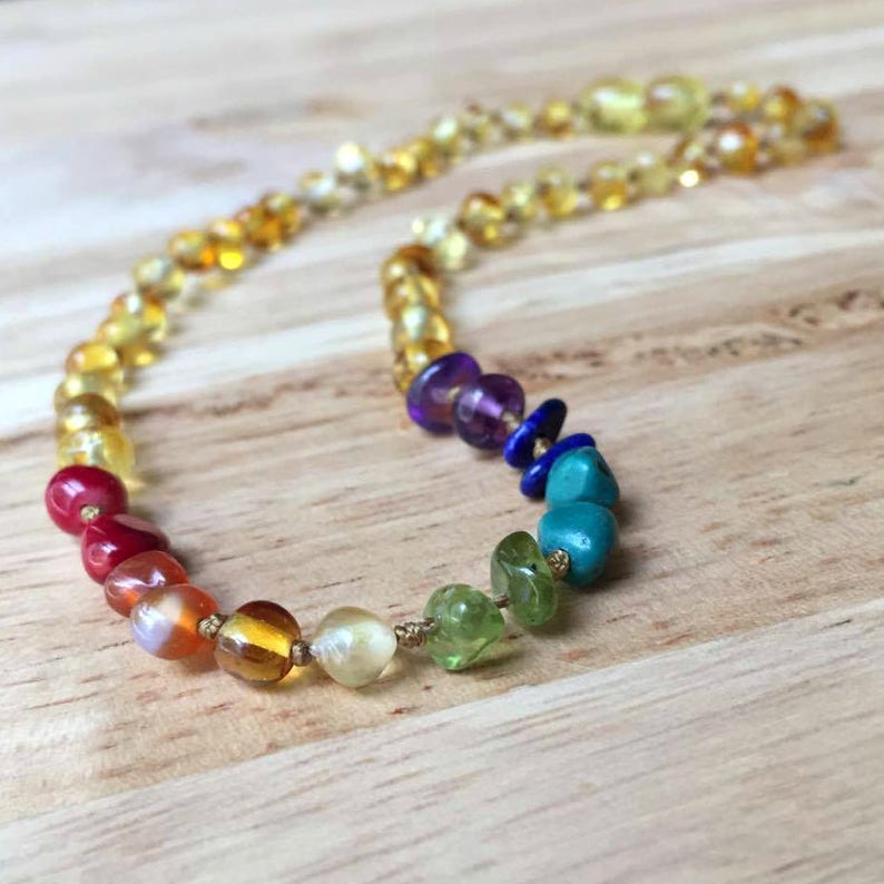 After The Rain Rainbow Amber Necklace Baltic Amber amber Etsy