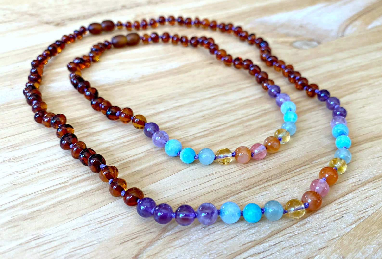Sugar High Baltic Amber Necklace Rainbow necklace Etsy