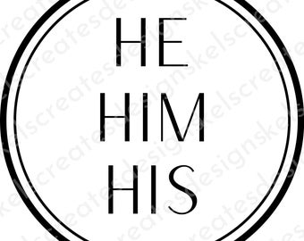 He Him His Pronouns Etsy De
