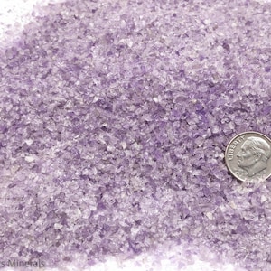 Crushed Purple Amethyst (Grade A) from Namibia, Medium Crush, Sand Size (2mm - 0.25mm) for Stone Inlay, Mineral Art, or Handmade Jewelry