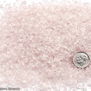 Crushed Rose Quartz (Grade A) from Namibia, Coarse Crush, Gravel Size (4mm - 2mm) for Stone Inlay, Mineral Art, or Handmade Jewelry